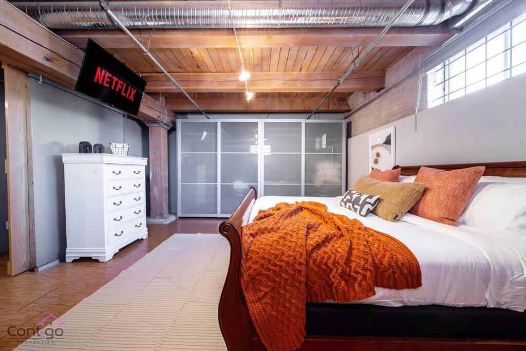 אדמונטון Historic Jd Loft, Near Ice District, Rogers Place, Ug Parking מראה חיצוני תמונה